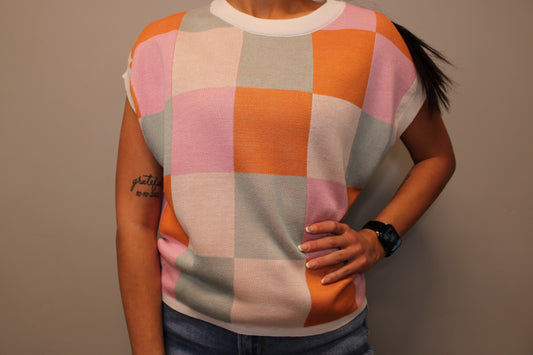 COLORBLOCK KNIT TOP