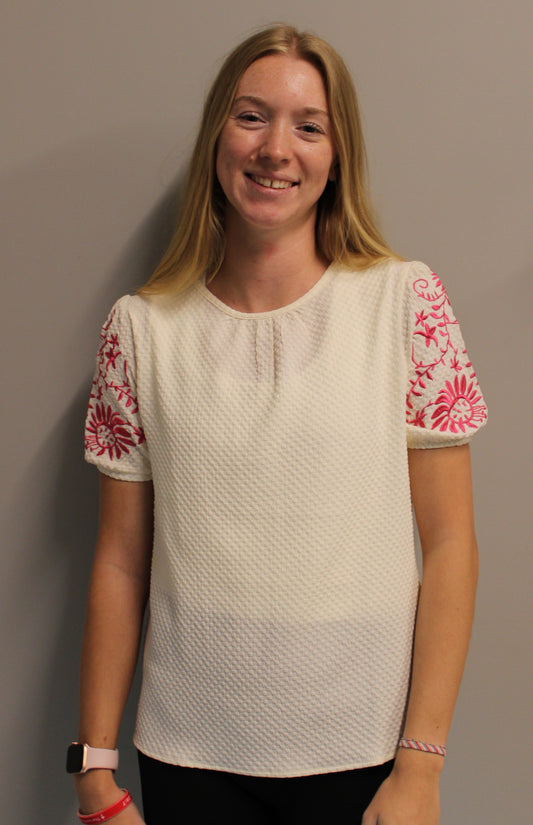 APRICOT PUFF BLOUSE