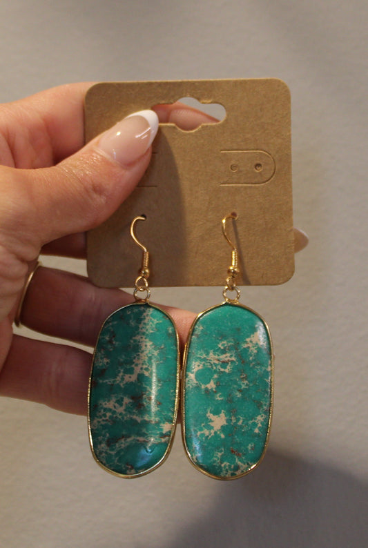 AQUA STONE EARRINGS