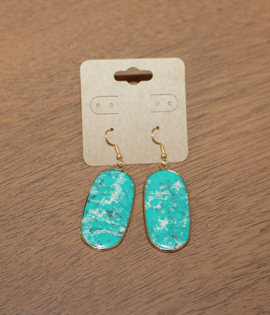 AQUA STONE EARRINGS