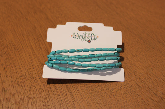 BLUE 5 STRAND BRACELET