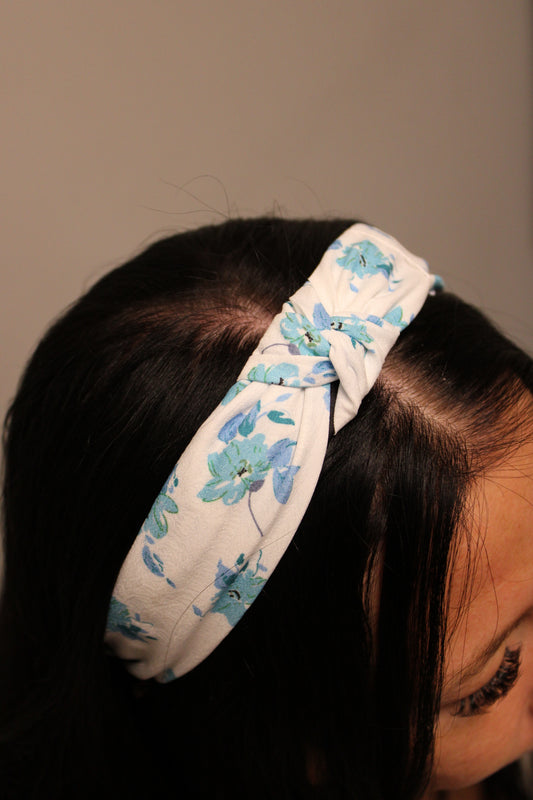 BLUE FLORAL HEADBAND