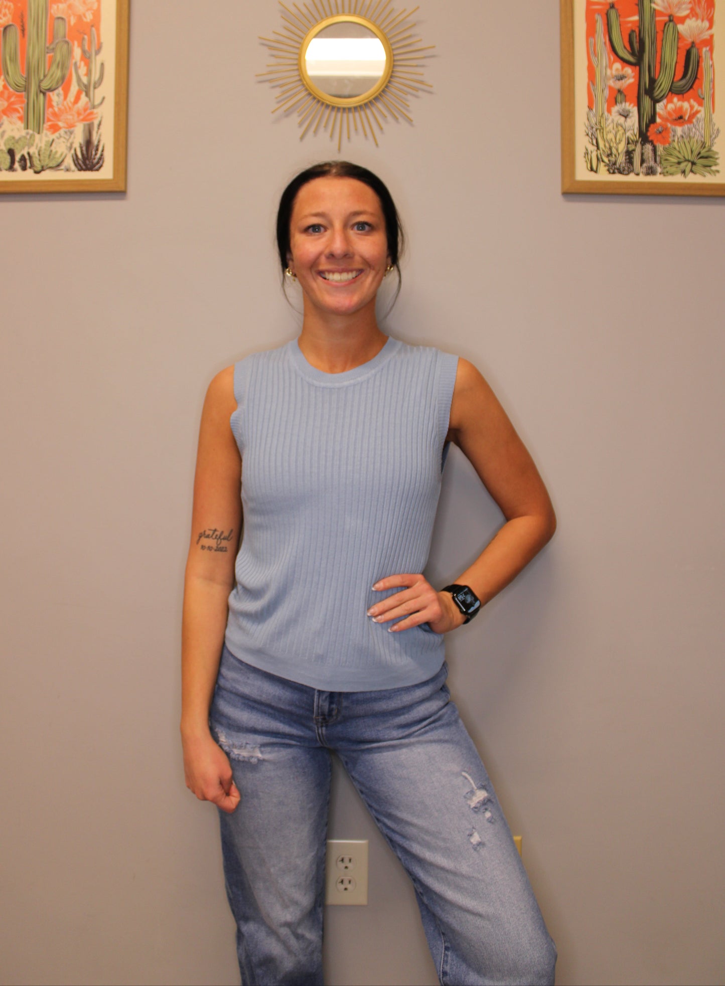 BLUE SILK TANK