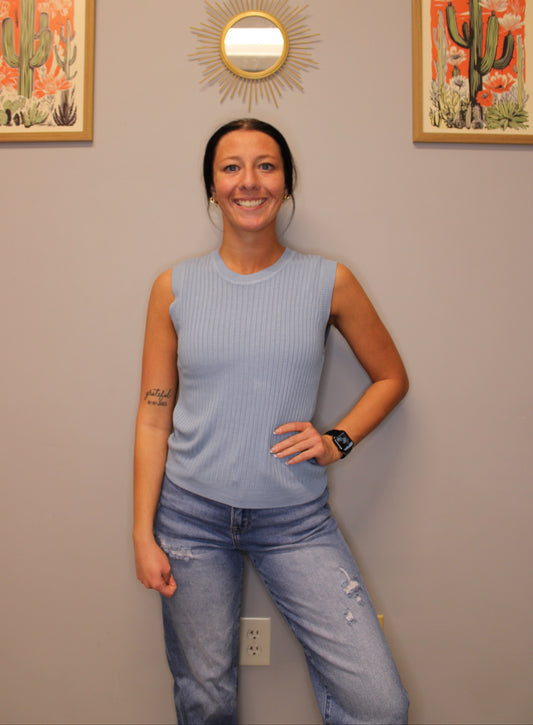 BLUE SILK TANK