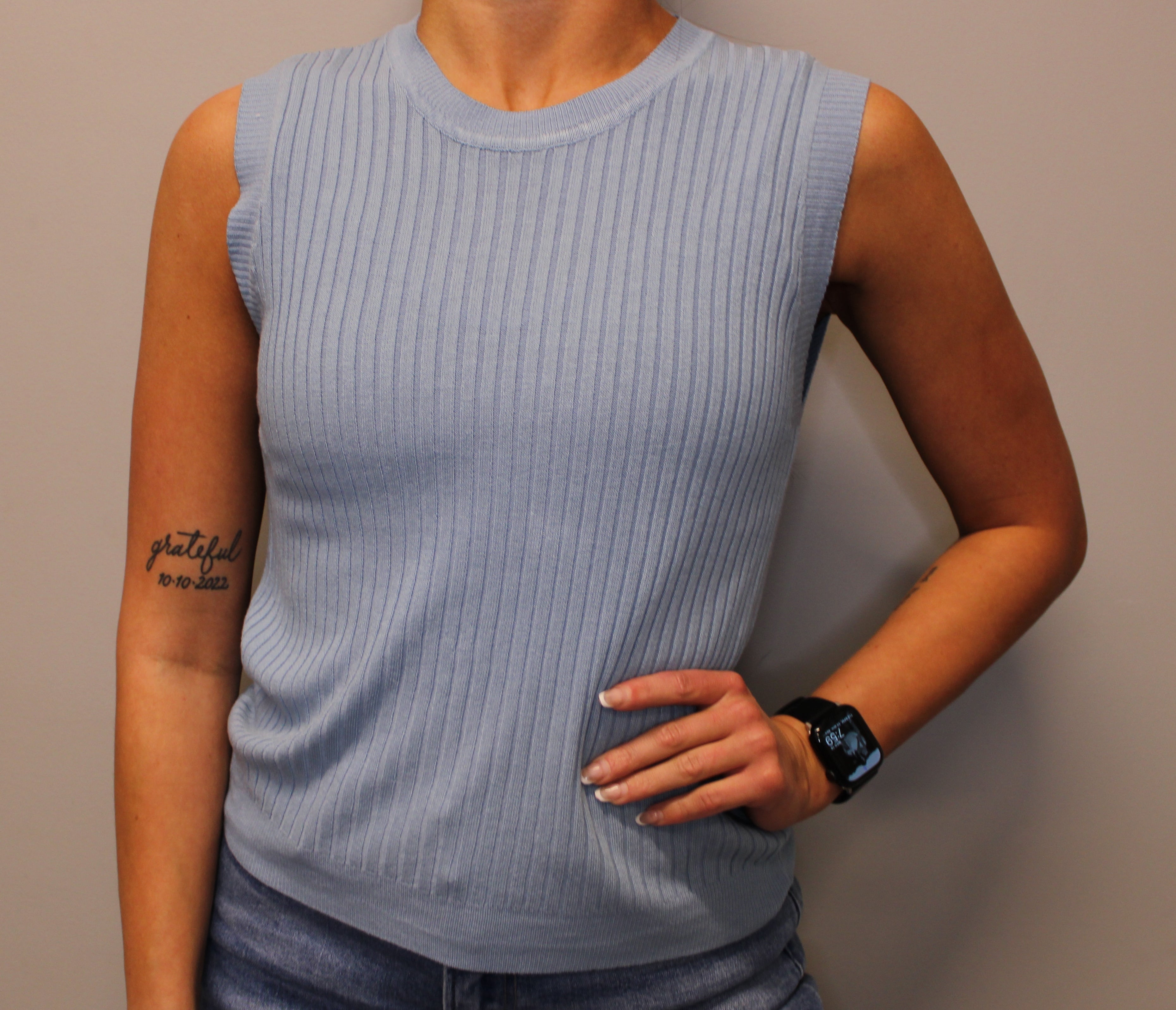 BLUE SILK TANK