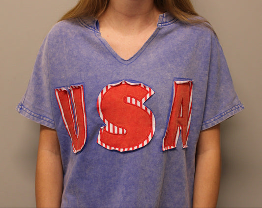 BLUE USA TEE