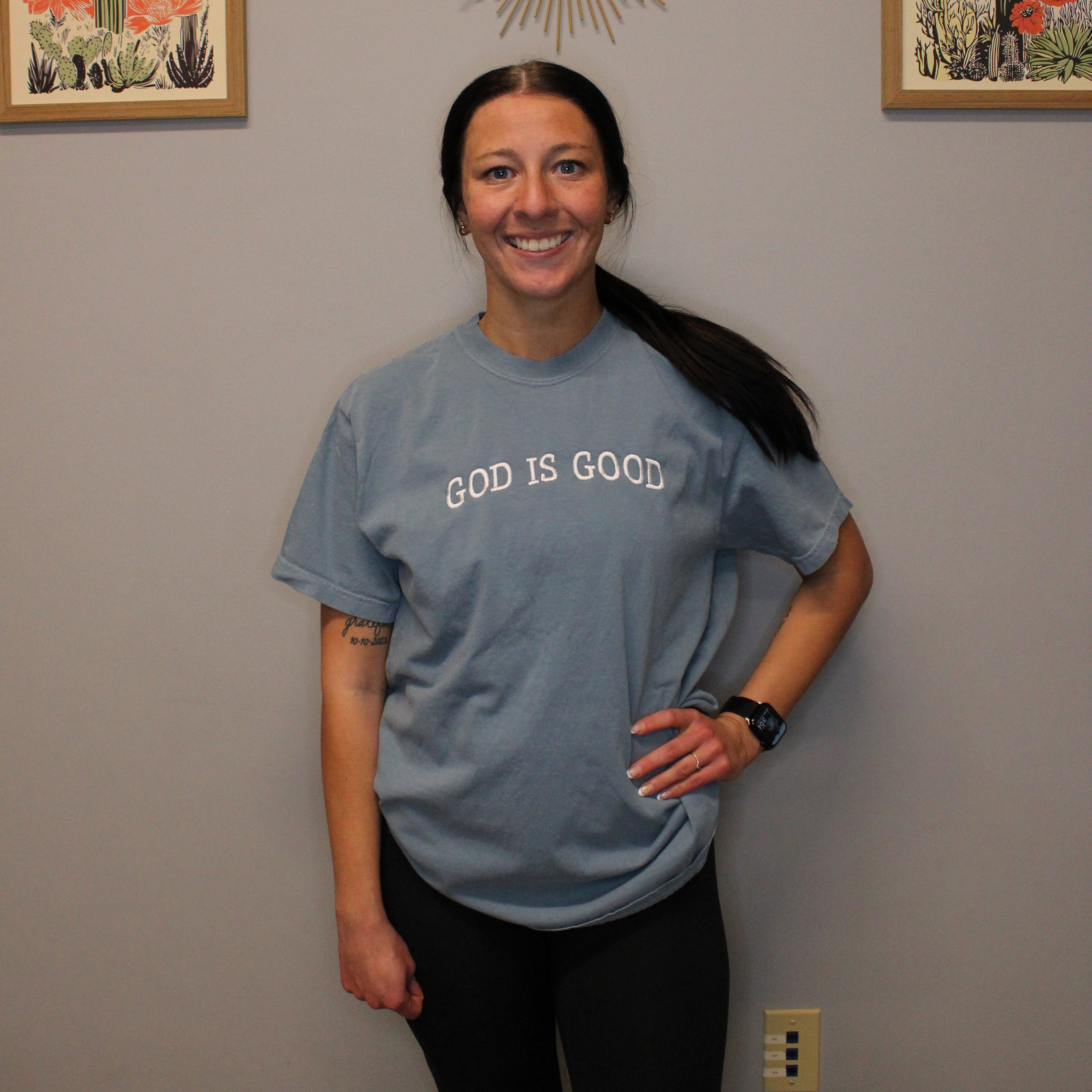 BLUE GOD IS GOOD TEE