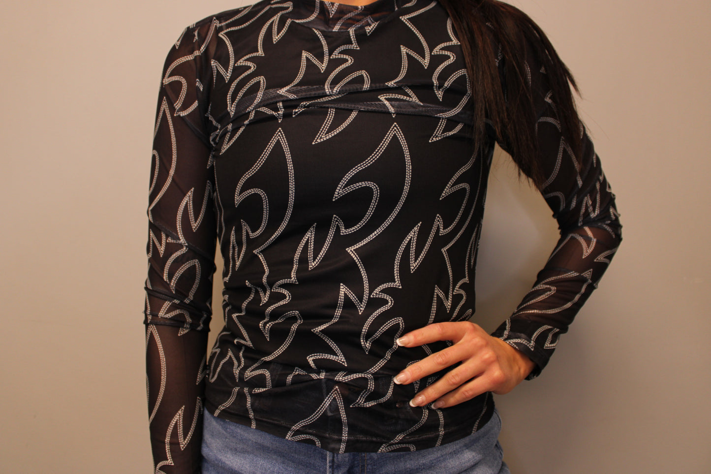 BOOT STITCH MESH TOP