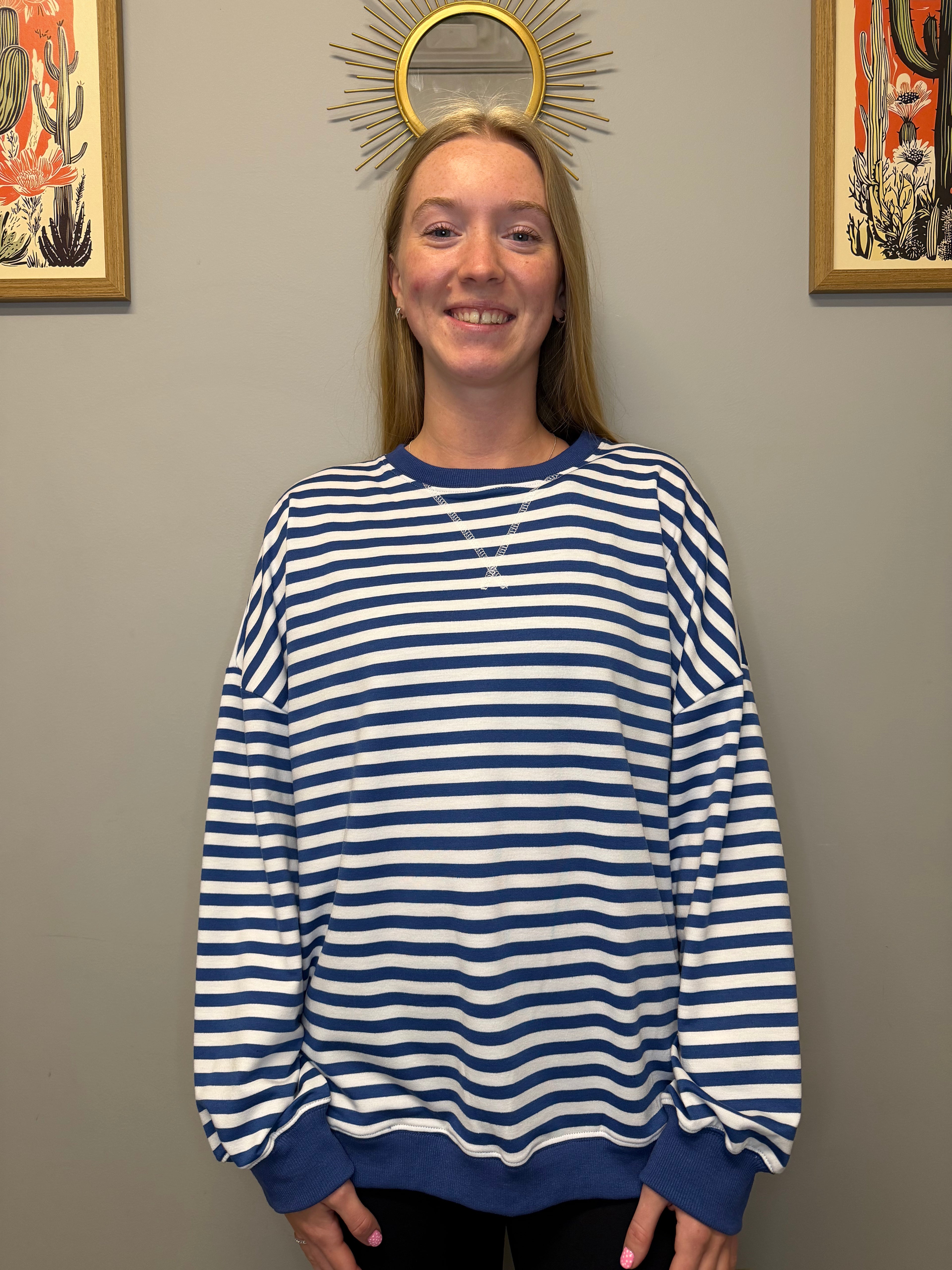 BLUE STRIPED PULLOVER