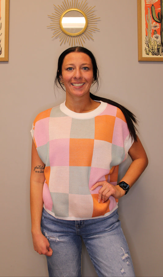 COLORBLOCK KNIT TOP