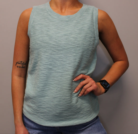 GREEN KNIT TOP