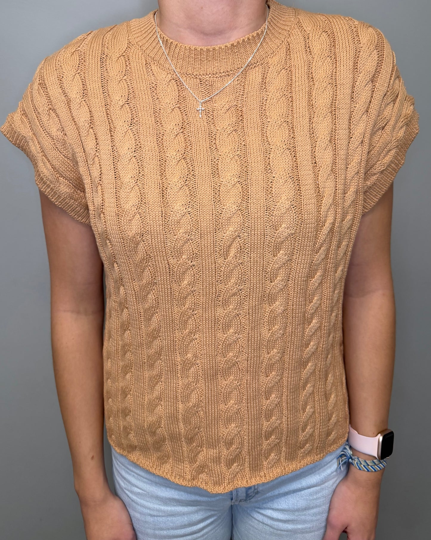 KNIT SS SWEATER