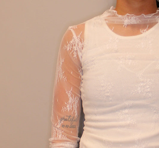 OFF WHITE MESH LACE