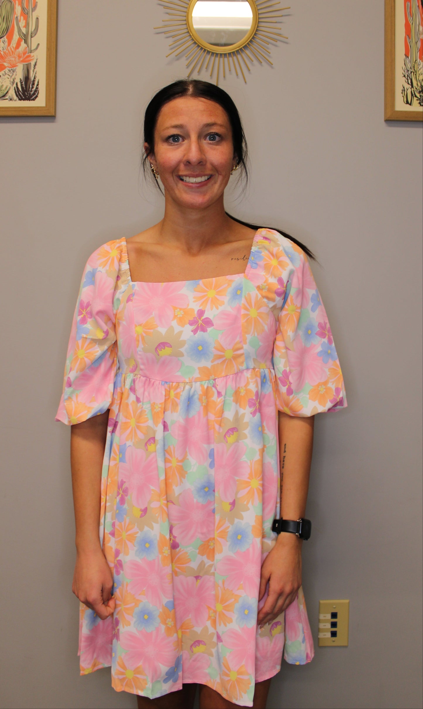 PINK FLORAL DRESS