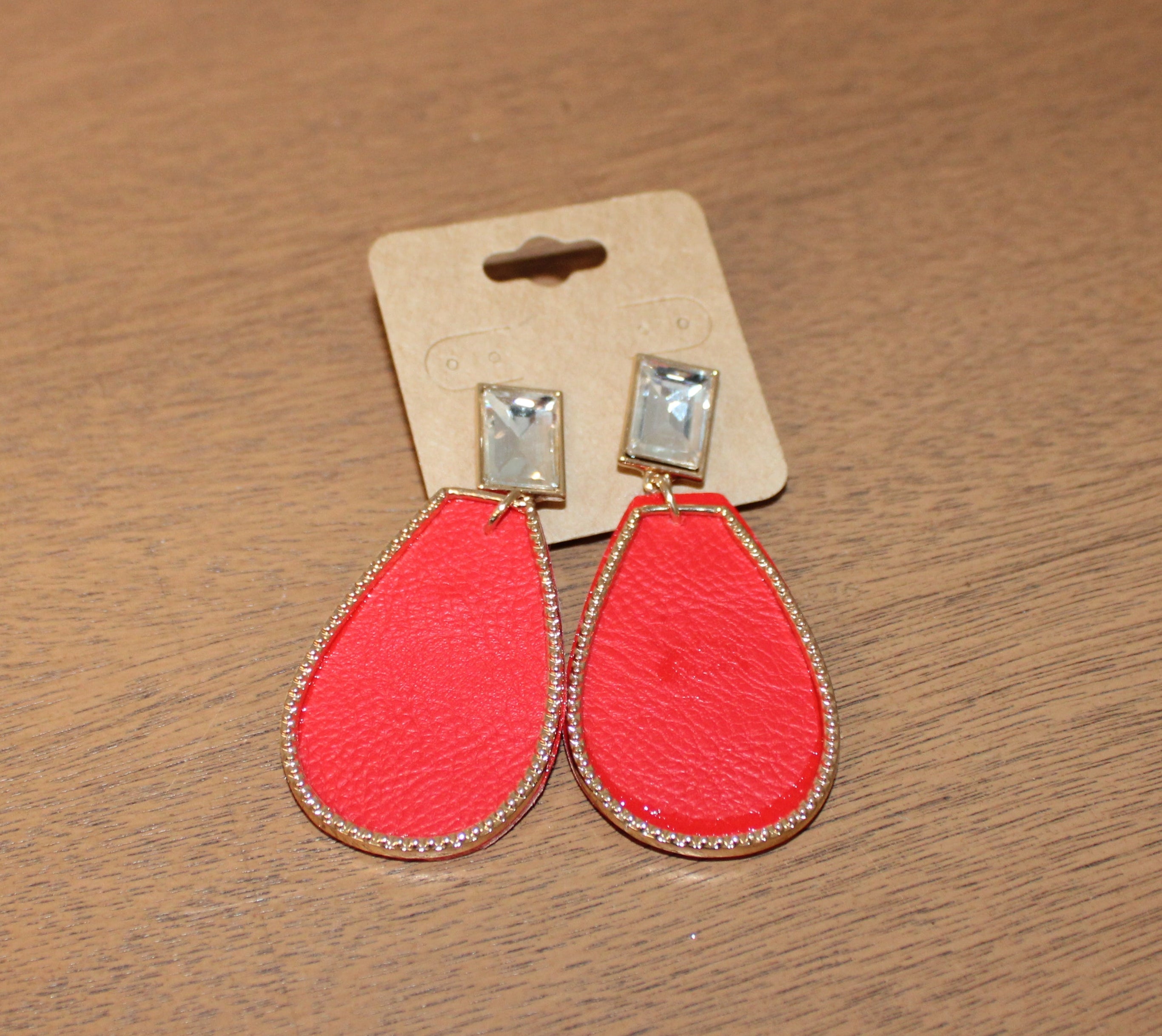 RED DROP EARRINGS