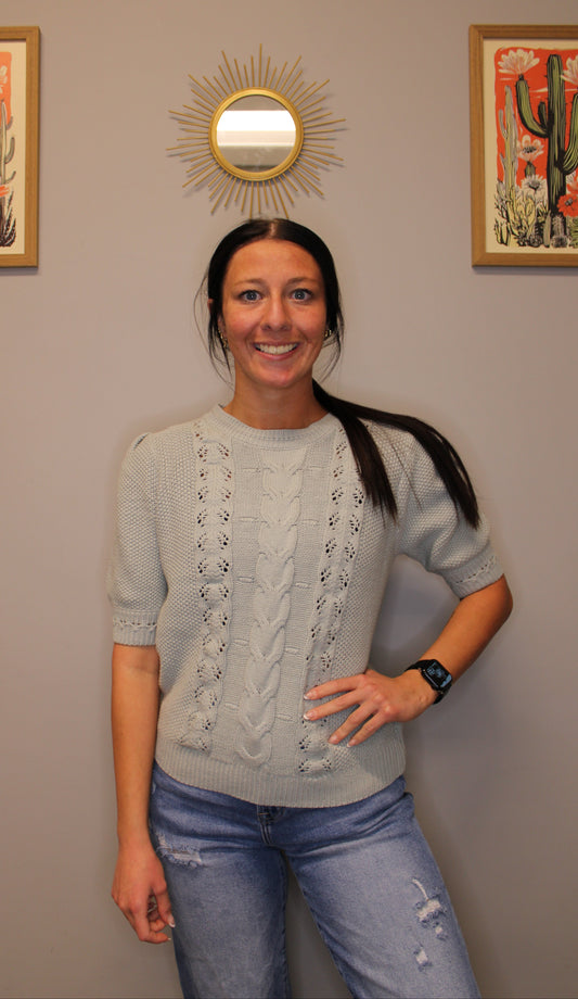 SEAFOAM KNIT SWEATER
