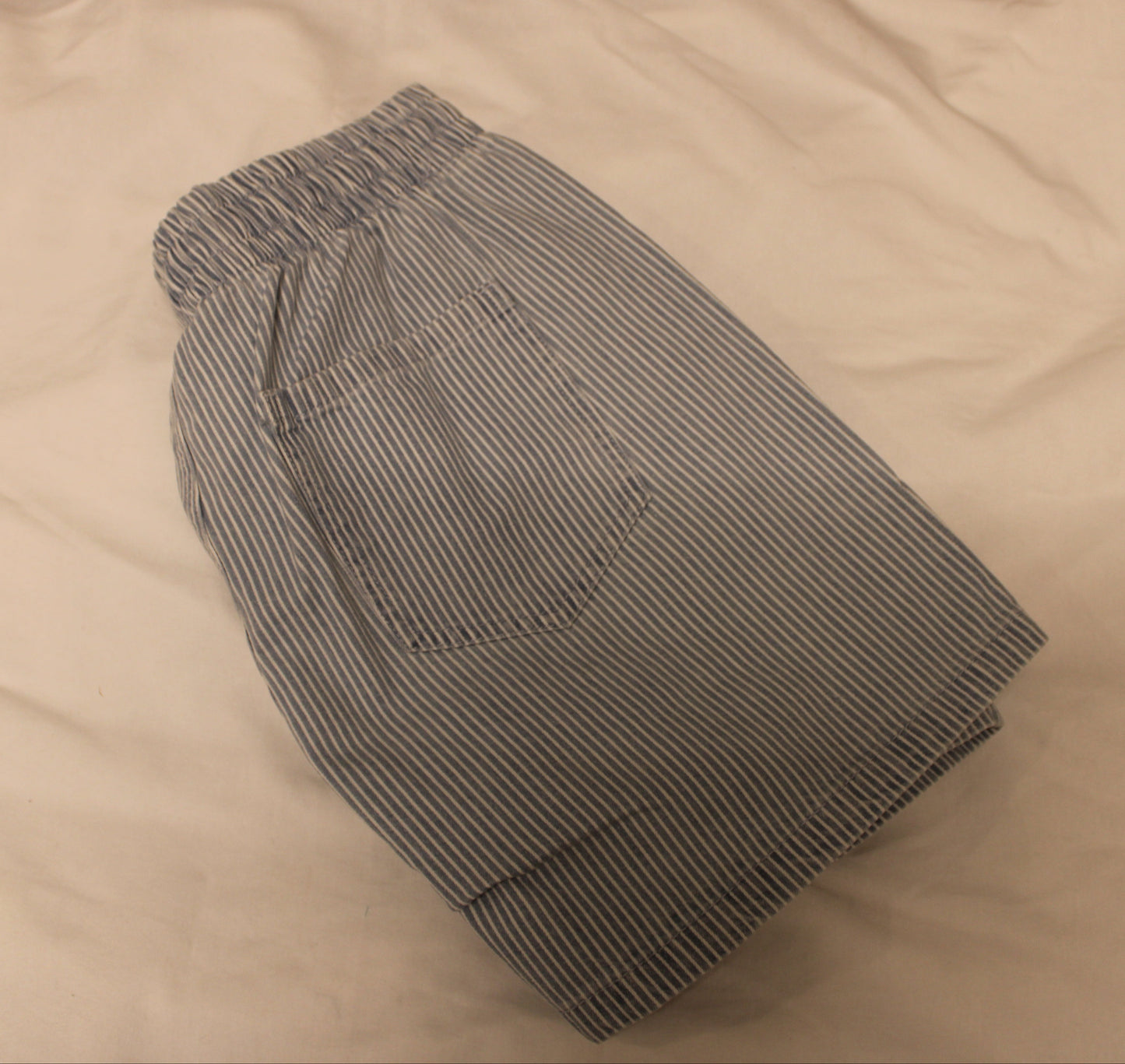SKY BLUE STRIPED SHORTS