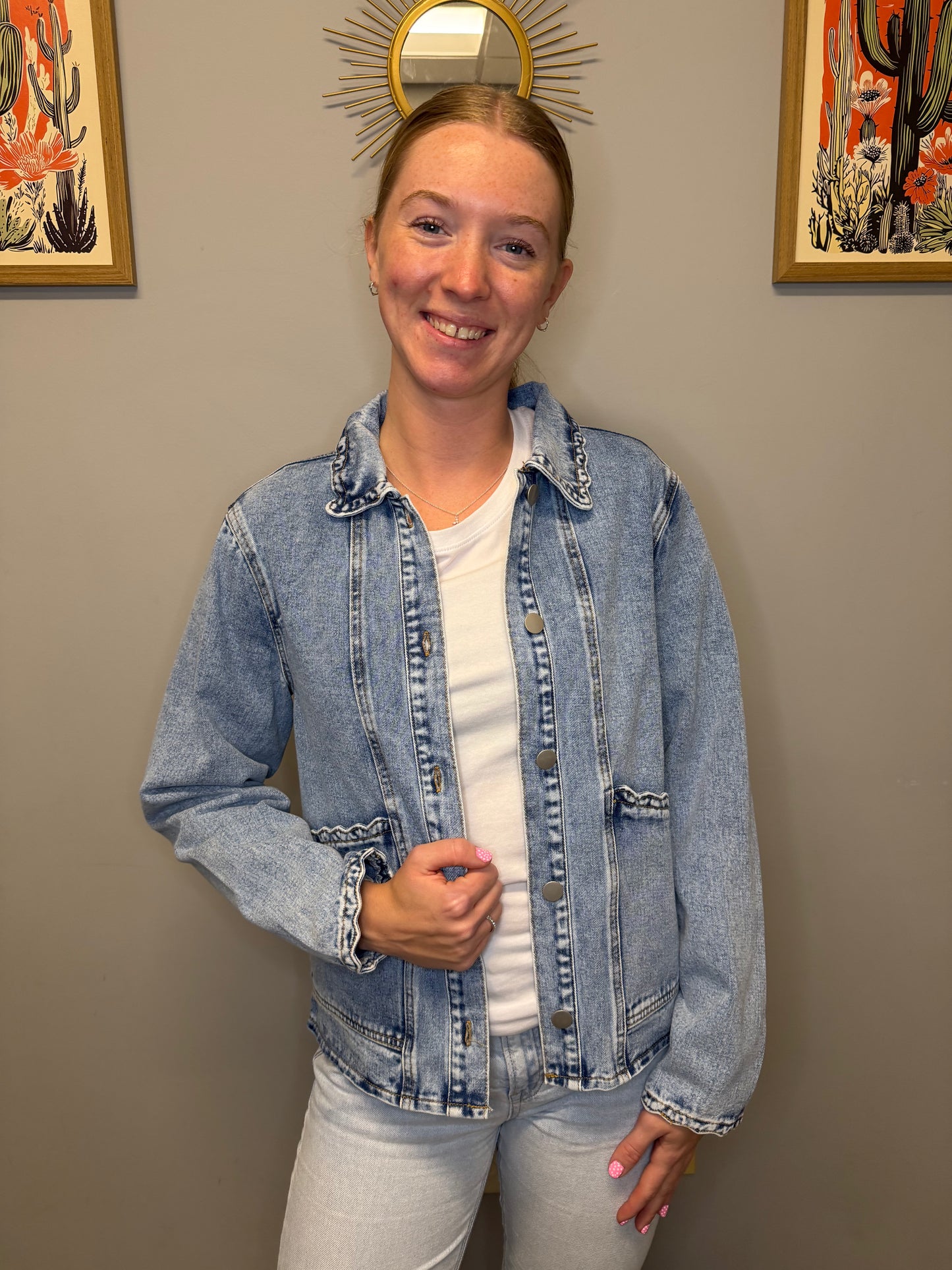 SCALLOP DENIM JACKET