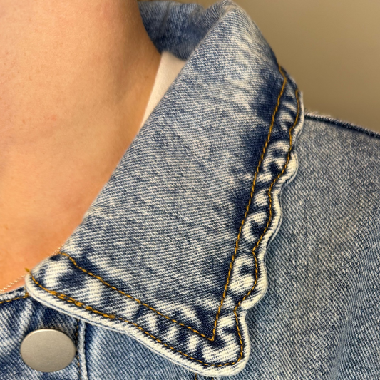 SCALLOP DENIM JACKET